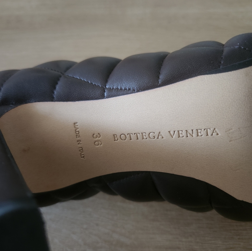 Bottega Veneta dark brown leather heel pump - Picture 6 of 7